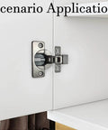 4 Pack Soft Close Cabinet Hinges For Kitchen And RV Concealed Self Closing Hidden Hinges Adjustable 3 Way Overlay installed