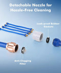 Components of the Adjustable Outdoor Standing Misters For Patio Cooling With Four Directional Nozzles displayed on table