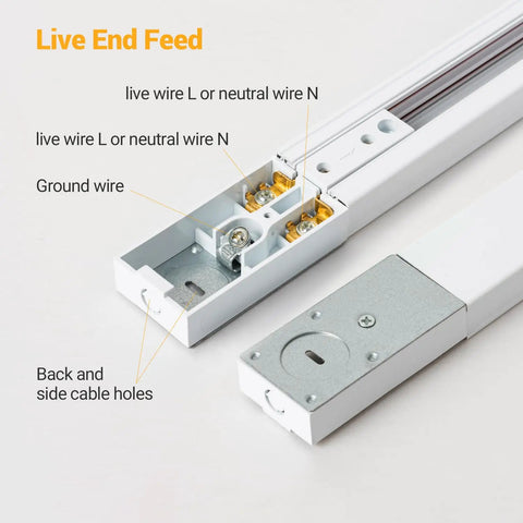 Five Color Adjustable Eight Light LED Track Lighting Kit With Six Point Six Foot H Type Rail Dimmable Kitchen Ceiling Spotlight Fixtures For A Dope Modern Look CRI90 Plus 10W 800lm Track Heads