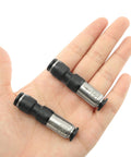 4 Pack Straight Head One Way Pneumatic Check Valves Push In Air Tube Connectors 6mm held in hand for size reference