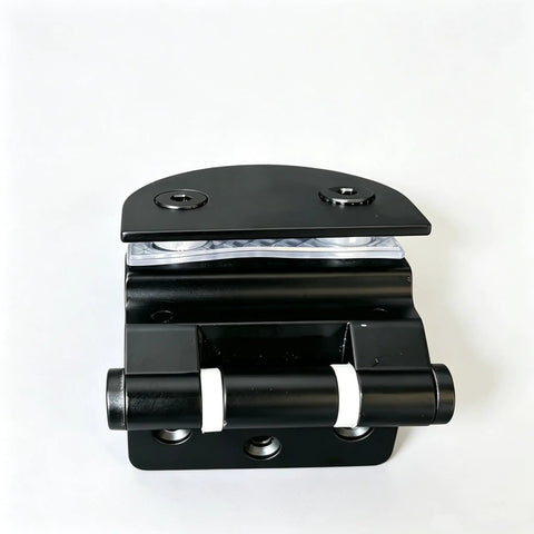 Heavy Duty Zinc Alloy Stainless Glass Door Hinge Set Built To Last For Eight To Ten Millimeter Glass Fits Wine Cabinets Black