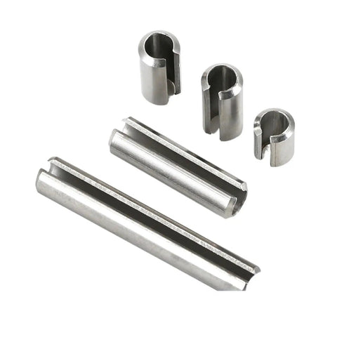 304 Stainless Steel Slotted Split Spring Pins M1.5 To M3.5 Diameter, M3x35 Length, 50 Piece Pack, Heavy Duty Fasteners visible angles