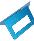 No Sweat Precision 45 And 90 Degree Miter Gauge Layout Tool Rock Solid Aluminum Alloy Woodworking Saddle Square angled view