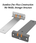 Heavy Duty Hidden L Brackets for Wood Shelves, seamless one-piece rust-proof metal construction with no welds
