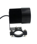 Side view of Bright 20W LED Motorcycle Headlight For 12V To 85V Systems Waterproof Front Lamp with mounting bracket
