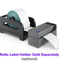 Direct Thermal Shipping Labels 4x6 Roll, 500 Perforated Labels With Strong Adhesive For Ecommerce next to label holder
