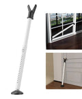 Heavy Duty Door Security Bar 18 To 51 Inch Adjustable Jammer For Hinged And Sliding Doors With Non Slip Base in use
