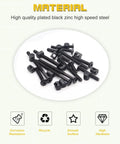 All-In-One M6 Bolts And Barrel Nuts Hardware Replacement Kit black zinc-plated steel bolts set on white surface
