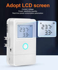 WiFi Energy Monitor With 3 Channel 100A Current Detection, Precise Power Meter For Home Or Office, Plug And Play Setup, Remote Control Via Smart Life And Tuya Apps, Global Voltage Support, Easy Router Connection, Real Time Power Tracking, white LCD display