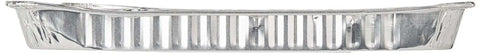 Side view of Pack Of 25 Quarter Size Aluminum Foil Cake Pans Heavy Duty And Extra Sturdy For Bake Sales, Events And Easy Food Transport