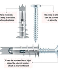 240 Piece Zinc Self Drilling Drywall Anchors and Screws Kit with Cross Groove Drill Bit, showing metal wall anchors and self tapping screws