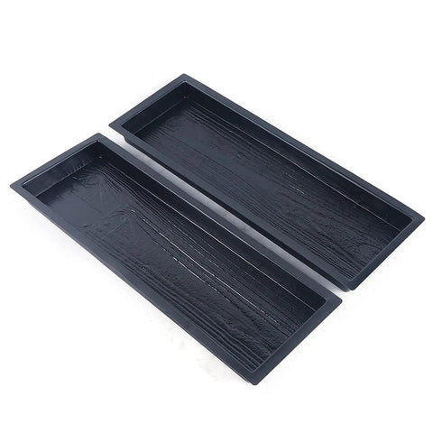 Two Pack Wood Grain Stepping Stone Molds For Concrete Garden Pathways Diy Patio Lawn Paving Kit With Wood Board Look Paver Molds For Walkways And Courtyards
