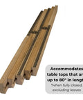 Premium Solid Wood Equalizer Table Slide Set For Pedestals 40 Inch Extension Pair, extends tables up to 80 inches, smooth glides.