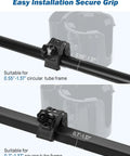Installation of Wheelchair Cup Holder With 6.4 Inch Storage Box on circular and square tube frames