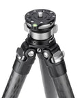60mm Leveling Base For Tripods With Butterfly Lock Collar supports up to 33 lb, shown from side view on tripod legs.
