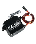 Built Tough 25Kg Brushless Digital Servo With Full Metal Gears crafted for heavy duty use, showcasing metal gears and wiring.