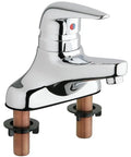 Single Lever Lavatory Faucet In Chrome With Medical Grade Bedpan Washer Model 910 G777 19KCP, front view