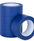 Blue Painter Tape 2 Inch Masking Tape Bulk For Multi Surface Projects With Sharp Lines And Residue Free Finish 196 Yards Total Pack Of 4 Rolls For Painting And DIY Home Renovations displayed stacked and on side.