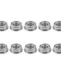 10 Pack MF84ZZ LF840ZZ Shielded Flanged Ball Bearing 4 x 8 x 3 mm arranged in two rows