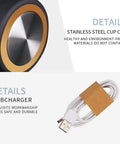 Your Portable Hydrogen Water Bottle Generator Is A Top Shelf Tool For Crafting 1500 PPB Antioxidant Drinks In Three Minutes Via Quick Usb Power So You Stay Hydrated Zero Sweat In A Comfortable 420ML Coffee Tinted Travel Cup - stainless steel cup cover and USB charger.