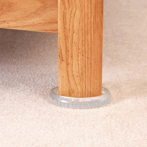 4 Inch Round Spiked Caster Cups For Carpet Protection And Furniture Stability Anti Dent Base Reduces Indentation And Prevents Sliding Clear Caster Cup under furniture leg