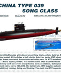 1/72 China Type 039 Song Class RC Submarine Model Kit With Authentic Design, High Precision, Durable FRP And ABS Hull