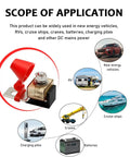 Heavy Duty 200A Battery Terminal Fuse Block Kit Waterproof 58V Fuse Mount For Cars Trucks Rvs Boats Corrosion Proof Terminals shown with applications.