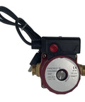 Top Tier 115V 1 25Hp Circulator Pump With One Half Inch Sweat Connections side view showing electrical connections and specification details.