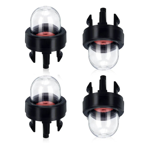 Four Pack 188-512 Primer Bulbs for small engine tools, snap-in replacement for chainsaws, leaf blowers, trimmers, Echo, Husqvarna