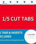 Bigtime Value 12 Pack Hanging File Folders Letter Size featuring adjustable 1/5 cut tabs for organizing documents.