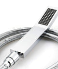 No Fuss Concealed In Wall Silver Square Thermostatic Shower Set Built Tough Lead Free Copper Body handheld sprayer with chrome finish