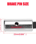 Close-up of brake pin size for 4 Inch Rear Drum Brake Band And Cable Kit Easy To Install For Go Karts Yard Carts Dune Buggies Mini Bikes
