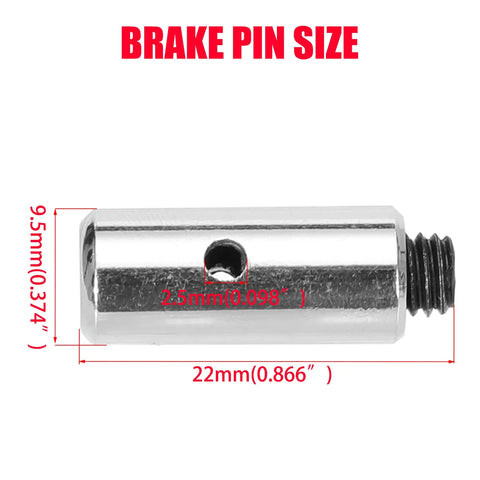 Close-up of brake pin size for 4 Inch Rear Drum Brake Band And Cable Kit Easy To Install For Go Karts Yard Carts Dune Buggies Mini Bikes