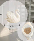 Upgrade Your Bathroom Game With Super Slick Ceramic Toilet Bolt Caps Featuring A Chic White Swan Design, 3.4x2.8 in.