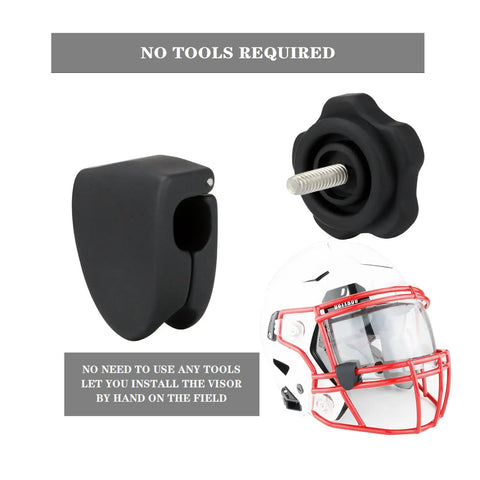Universal Fit Football Visor Clips 1 Pair Black Quick Release Helmet Clips No Tools Needed Visor Hardware Replacement For Most Helmets