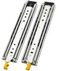 Rock Solid Heavy Duty Full Extension Ball Bearing Drawer Slides With Secure Lock, 56 inches, stainless steel for cabinetry.