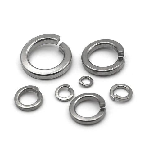 530-Piece Stainless Steel Split Lock Washer Kit For M2 Through M12 Fasteners, 304 Grade, Heavy Duty, Vibration-Resistant Lock Washers, Assortment Pack For Nuts And Bolts, Elastic Gasket Style Fastener Set; assorted sizes
