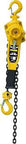 Three Quarter Ton Lever Hoist With Fifteen Foot Chain Fall Built For Heavy Lifting Dual Pawl Brake System yellow alloy steel hooks.