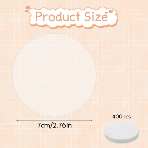 Clear Badge Film For Button Making 400 Pcs Protective PVC Shield For 58mm 2.25 Inch And 70mm size illustration