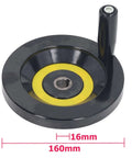 16x160mm Lathe Hand Wheel with Detachable Handle Back Ripple Design for Milling and Grinding Machines, heavy duty precision adjustment