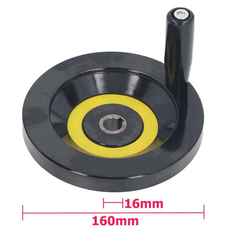 16x160mm Lathe Hand Wheel with Detachable Handle Back Ripple Design for Milling and Grinding Machines, heavy duty precision adjustment
