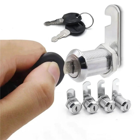 Heavy Duty Letter Box Cam Cylinder Lock With 2 Keys for doors cabinets mailboxes drawers and cupboards in use, tamper proof adjustable fit