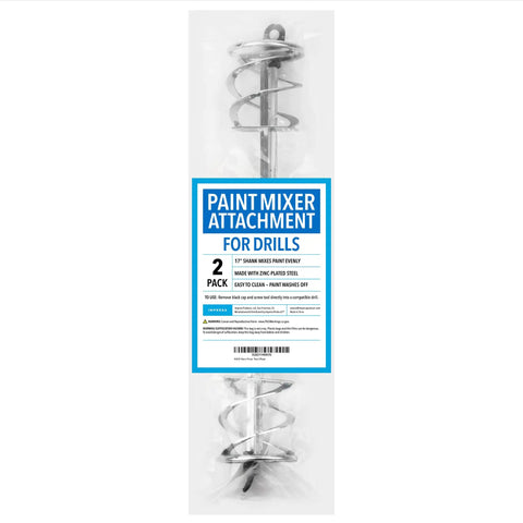 Extra Long Drill Mixer Paddle Pack of 2 17 Inch Shank visible in packaging front view