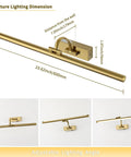 Wireless Picture Lights With Remote And Timer Dope Rechargeable Brass Gallery Lighting For Over Frame Portraits Battery Operated 5W