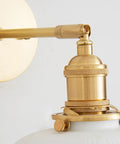 Detail of Total Game Changer Modern Wall Sconce Lights for Indoor Spaces with sleek French copper finish and unique design.