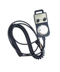 Check Out This Awesome 4 Axis Electronic Handwheel Encoder And Manual Pulse Generator For Precise CNC Machine Control That Lets You Dial It In Smoothly While Juggling Six Axis Operations With Ease On The Shop Floor., black plastic CNC MPG handwheel encoder with coiled cable
