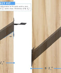 Through The Wall Mail Drop Chute Adjustable Two Piece Steel Deposit Slot dimensions showing fit for 4.5 to 8.5 inch walls.