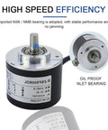 50mm Incremental Rotary Encoder With 8mm Shaft Optical AB Quadrature Two Phase Pro Grade High Resolution PPR Options 10 1024 3600
