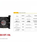 Hydraulic Oil Cooler For CNC Lathe Oil Pump Air Cooled Heat Exchanger With 720 Kcal Per Hour Cooling 10 Liters Per Minute Flow 12V Power