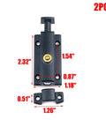 Beefy Stainless Steel Spring Loaded Latch Pin Door Bolt Lock Black Sliding Barrel Latch With Screws Heavy Duty Security Lock For Doors Chests And Cabinets Universal Mount Works On Vertical Horizontal Left Or Right Hand Pack Of 2